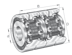 INA ǽӴ ZKLN4075-2RS-2AP, ,˫,ഽʽܷ