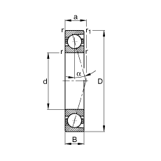 FAG  B71901-C-T-P4S, ,ɶ԰װ,Ӵ  = 15,ƹ